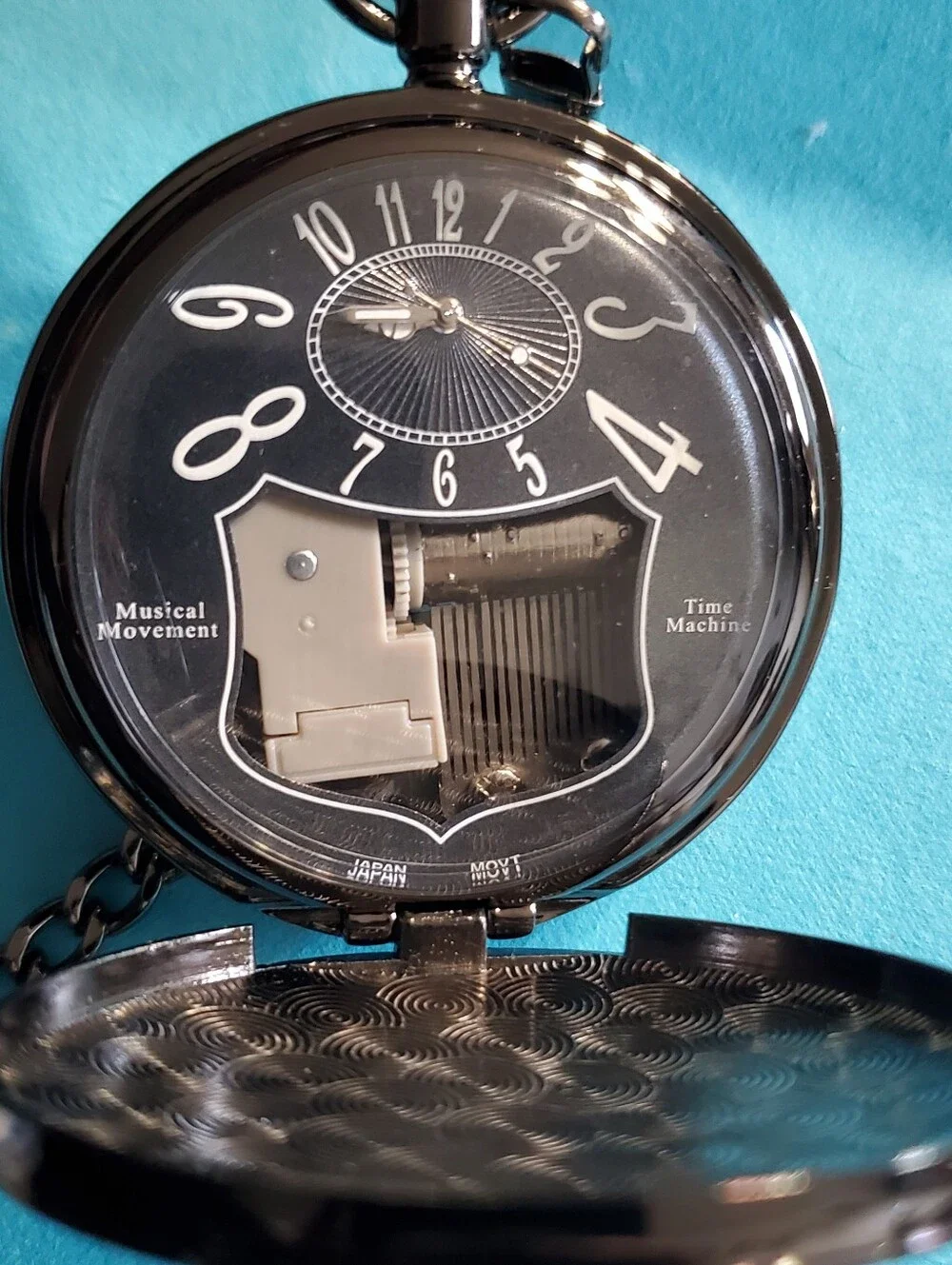 Tribute To Space Exploration Mechanical Musical Skeleton Pocket Watch